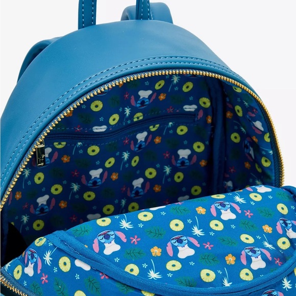 Loungefly Disney Lilo & Stitch Pineapple Pizza‎ Mini Backpack BoxLunch - Picture 4 of 5
